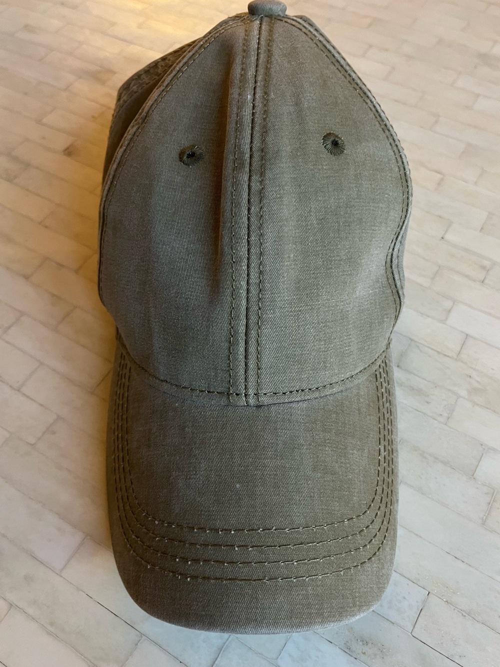 GAP Washed Olive Green 100% Cotton Baseball Cap One Size